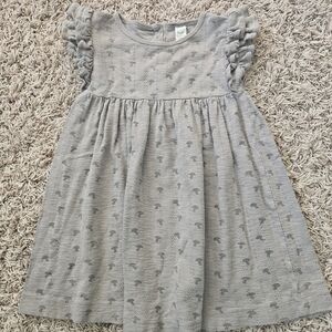 Kate Quinn Gray Textured Kids Dress